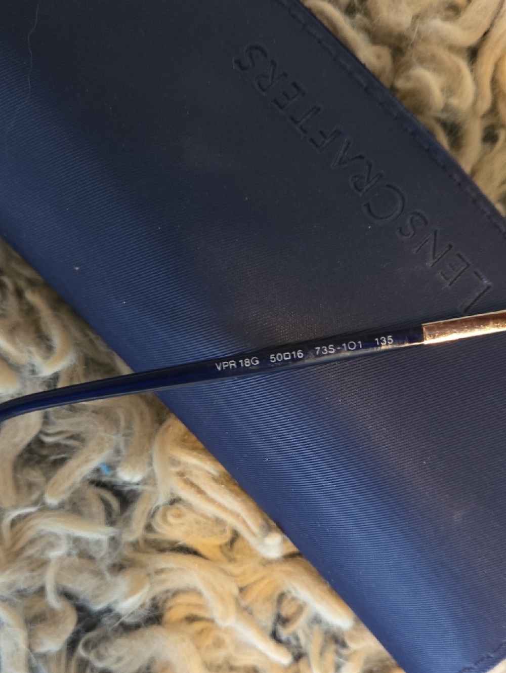Prada Women's Retro Blue Rectangular Eyeglasses - Picture 8 of 9
